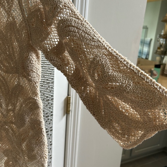 Chico's Beige Open-Knit Top - Picture 4 of 5